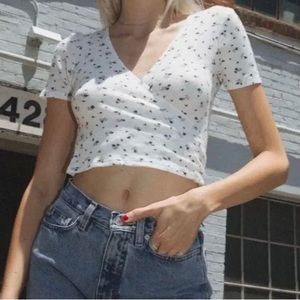 Cute floral tie around shirt